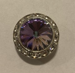 Swarovski Rivoli Rhinestone Button Cover 20mm Crystal