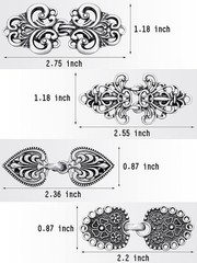 4 Pcs Vintage Sweater Swirl Clip Cape Cloak Retro Cardigan Collar Brooch Clips