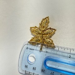 AAI Leaf Brooch Gold-Tone Intricate Detailing Vintage Style MCM