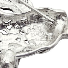Vintage Jezlaine 925 Sterling Silver Koi Fish Brooch Pin