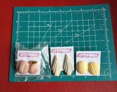 Lot of 3 Vintage 1980s ATTITUDES Pierced Pastel Earrings Yellow Pink Blue