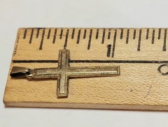Vintage Small WEH Walter E Hayward 1/20 14k Gold Filled Cross Pendant 1″