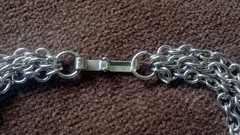 Lot of 2 Vintage Multi Strand Silvertone Tassel Necklaces