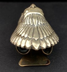 Old Pawn Bolo Tie Indian Headdress Sterling Silver NO CORD