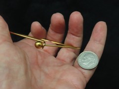 Vintage 1980’s Gold Plated Wire Ball Bracelet Front Closure