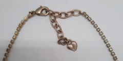Vintage Signed Carol Lee Rhinestone Flower Pendant Necklace
