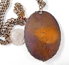 Vintage Genuine Copper Seahorse Pendant Chain Necklace Large 2.75″