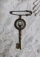 Jo Shelby Cameo Brooch, Victorian Brooch Pin, General Joseph O. Shelby, CSA!
