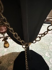Victorian Style Artisan Made Antique Gold Tone 16″ +2” Charm Necklace