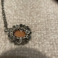 Vintage Silver Cameo And Chain 800 Silver Pendant Chain Marked Sterling