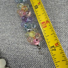 Vintage Necklace Acrylic Bubble Beads Pastel Multicolor 17 Inches Retro Mod