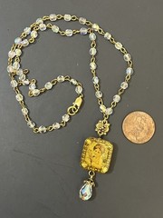 Maximal Art Necklace LOT Signed Estate Jewelry 2 Pieces Victorian Style Dangles