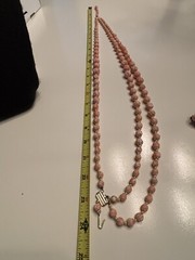 Vtg Japan Multi-Strand Necklace Clip Earrings Set Beaded Gold Toned Both Stamped