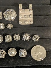 40 Beautiful Bali Jewelry Bead Lot With Two Pendants! 800-925 Silver! 3+ Oz!