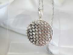Vintage Style Sterling Silver 925 Baguette Starburst CZ Large Pendant Necklace