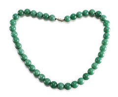 Green Aventurine Gemstone beaded necklace Choker 12.5mm beads 20.5 in