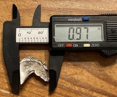 Navajo Vintage Horse Pin Brooch 925 C Clamp 4.6g LC Lee Charley