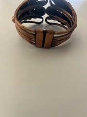 vintage hinged copper bracelet Matisse Renoir Style