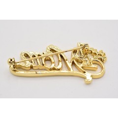 AJC Vintage #1 Mom Pin Brooch Brushed Gold Mother’s Day Signed NOS 1980s Bin4