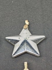 Vtg Dichroic Art Glass Pendant Lot 4 Pcs Shimmer Iridescent Star Studio Jewelry