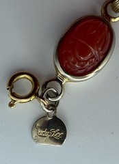 Vintage Judy Lee Egyptian Revival Scarab Bracelet, Gold-Tone Bracelet, 1950-1960