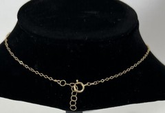 Beautiful 1/20 14K Gold Filled Genuine 17-18” Necklace Blue Gem