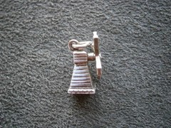 Nuvo Windmill Vintage Sterling Silver Bracelet Charm Pendant 2.0g Sails Rotate