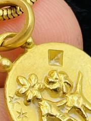 Temple St Clair 18k Yellow Gold Gemini Zodiac Medallion Pendant Necklace