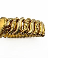 Vintage American Queen Pitman Keeler Sweetheart Bracelet Heart Gold Filled 1940s