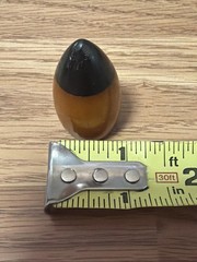 Vintage Butterscotch Amber Bakelite Bullet Shaped 1/2”Threaded Piece (for?)