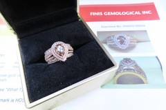 PEAR SHAPED 2.07 DIAMOND RING WITH CURRENT 2025 APPRAISAL 14KT LADIES SIZE 6