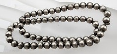 Antique Victorian W.R.C Sterling Silver Bead Ball Chain Collar Necklace 15.5″