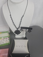 Vintage Avon Jewelry Lot 10 Boxes Wearable Preowned Aprox 25 Good Pieces