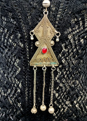 Ethnic Chandelier Necklace Boho Folk Bell Fringe Tribal Middle Eastern Statement
