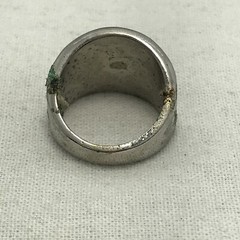 Vintage 18K HGE Plated Enamel & Crystals Unique Bold X Look Ring varied sizes