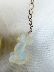 Vintage cute Opalite dog and cat earrings – perfect for cat and dog lovers