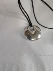 Vintage Robert Lee Morris 925 Sterling Contemporary Disc Pendant Necklace
