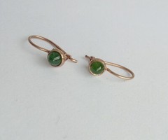 Vintage Earrings Nephrite Stone silver 875 test star USSR tsmes Women Jewelry