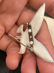 Wildlife Miniatures Hand Painted Seagull Bird Brooch Pin Back 2” Vintage On Card