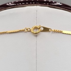 Womens Gold Tone Chain Delicate Necklace Spring Ring Close Made in Japan Vtg