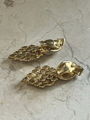 Vintage Ciner? Crystal Rhinestone Statement Drop Hinged Clip on Earrings 3″ Long