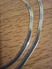 Vintage 925 Italy Sterling Silver 2.5 mm Herringbone Link 22inch Necklace