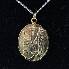 Vtg 1970’s NASDS Gold-Toned Diver Pendant with Slot for Medical Information