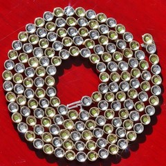 14k 585 2 tone gold necklace 5.50ct treated yellow & white diamond 31.5″ 55.1g