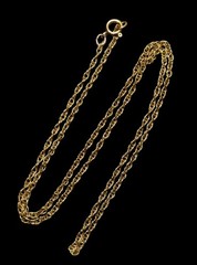 Vintage 14K GF 1/20 Gold Filled Dainty Rope Chain Necklace 16″