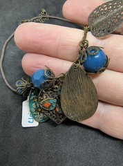 Vintage metal and Bead Necklace Lot Nice clasp Costume Jewelry