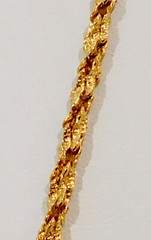 Vintage 18 Kt Gold Plated Textured Twist Link Necklace 24”