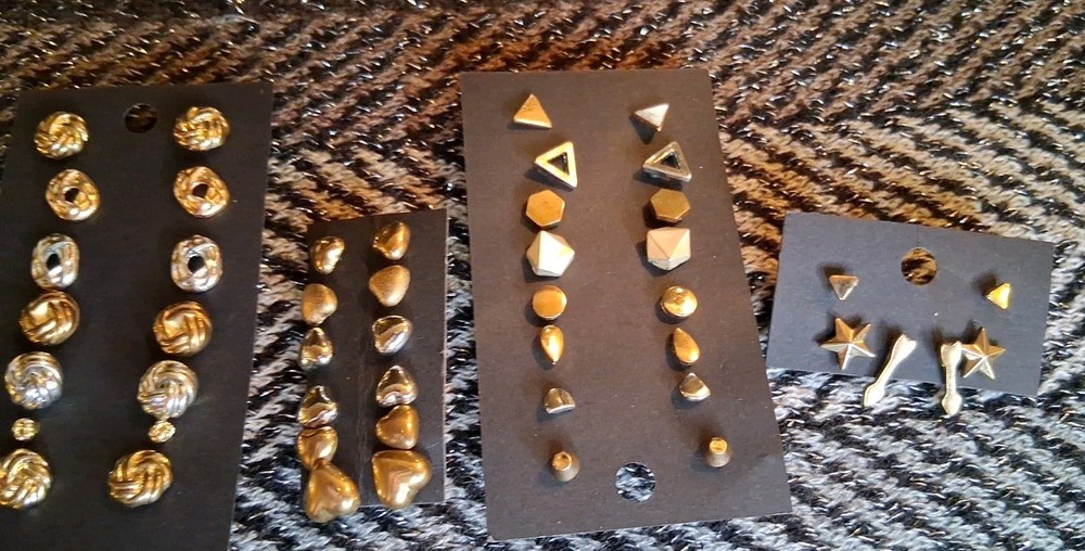 Posts Metal Silver Brass Gold Shapes Lot Of 20+ Various Shapes (No Precious Mtl)