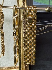 Gold Jewelry Lot Trifari Napier Estate 90s Career Statement Necklaces Bracelets