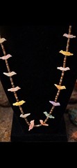 Mother of Pearl Wild Bird Carved Necklace 26”